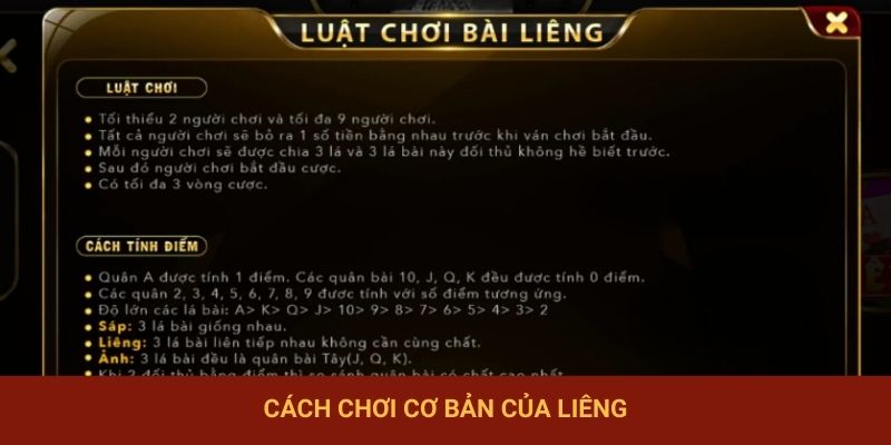 Cách chơi cơ bản của Liêng
