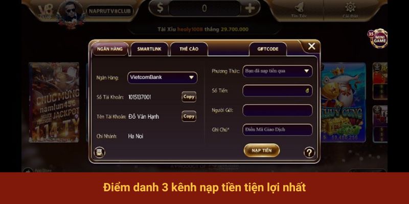 Điểm danh 3 kênh nạp tiền tiện lợi nhất