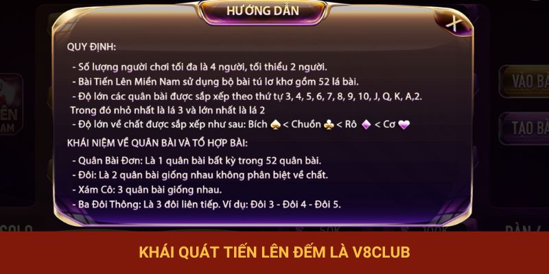 Khái quát tiến lên đếm là V8club
