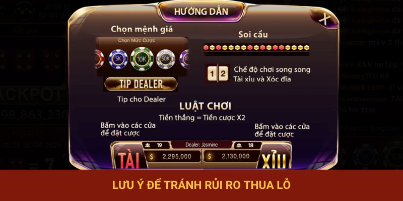 Lưu ý để tránh rủi ro thua lỗ