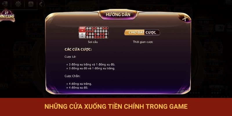 Những cửa xuống tiền chính trong game