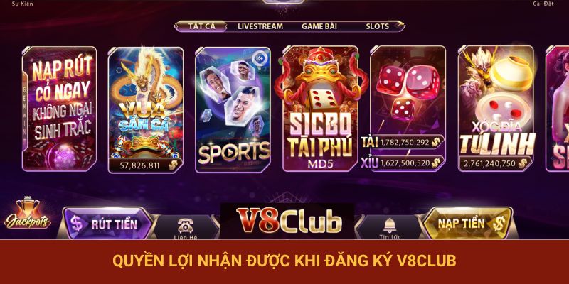 Quyền lợi nhận được khi đăng ký V8club